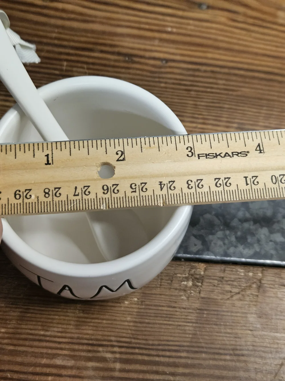 Rae Dunn Ceramic Jam Jar with Spoon - White